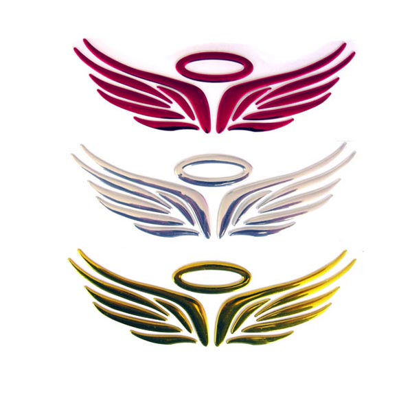3D car angel wings halo sticker golden yellow red - US$1.79 sold out