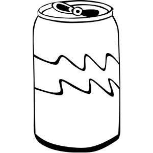 Soda Can Black And White Clipart
