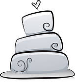 Free wedding cake clipart