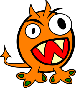 Orange Monster clip art - vector clip art online, royalty free ...