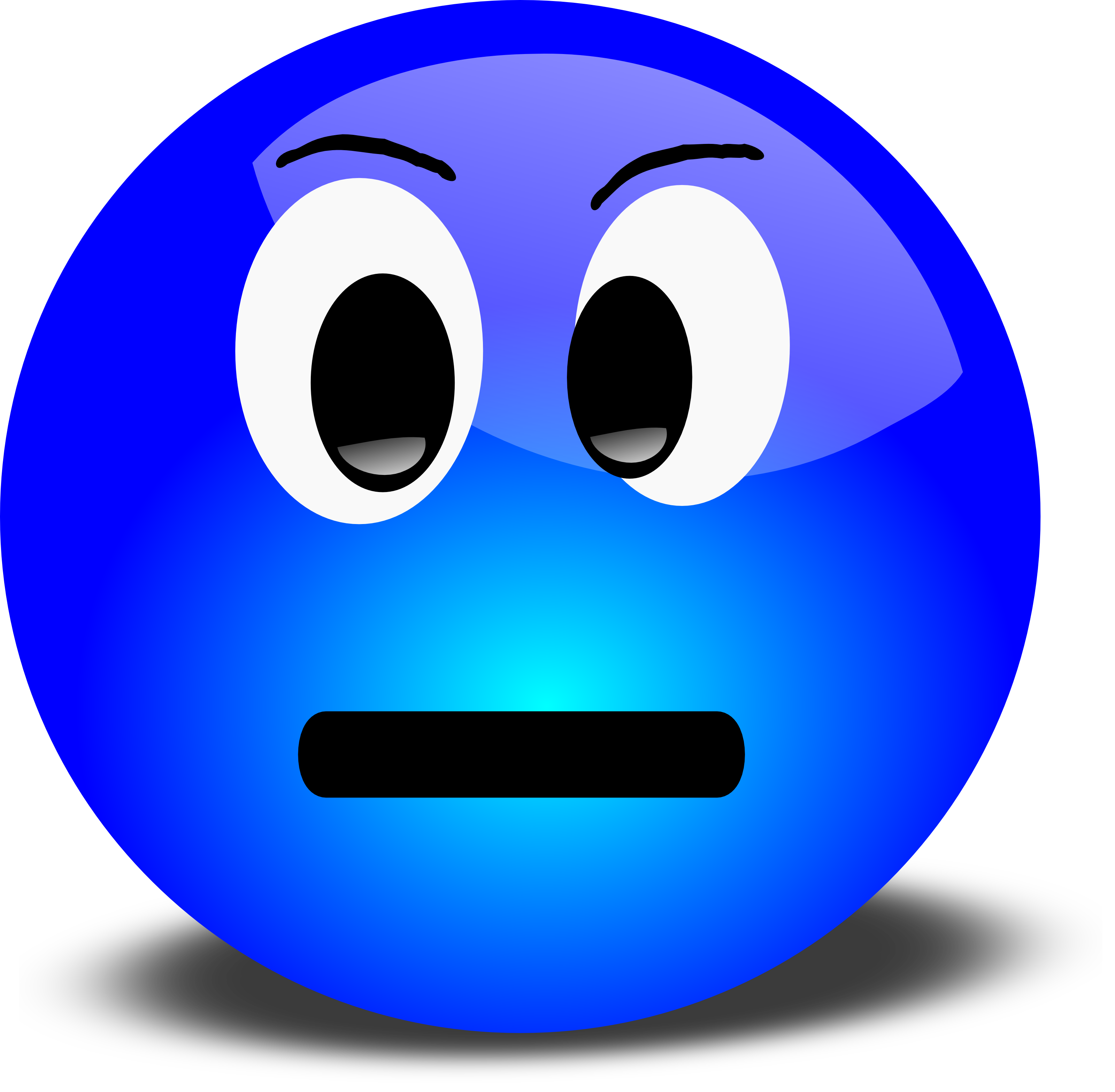 Smiley face clipart angry