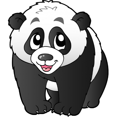 panda clipart cartoon in coloring pages - photo #36