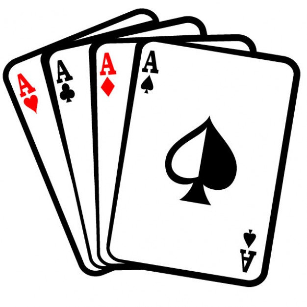 Four aces poker cards clip art Vector | Free Download