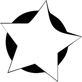 Blank star clipart black and white
