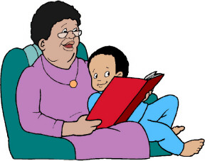 890 views African American Grandmother Reading to Child