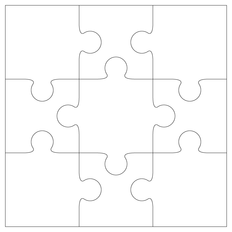 9 Piece Jigsaw Template By Bird Gef llt Mir Pinterest ClipArt 