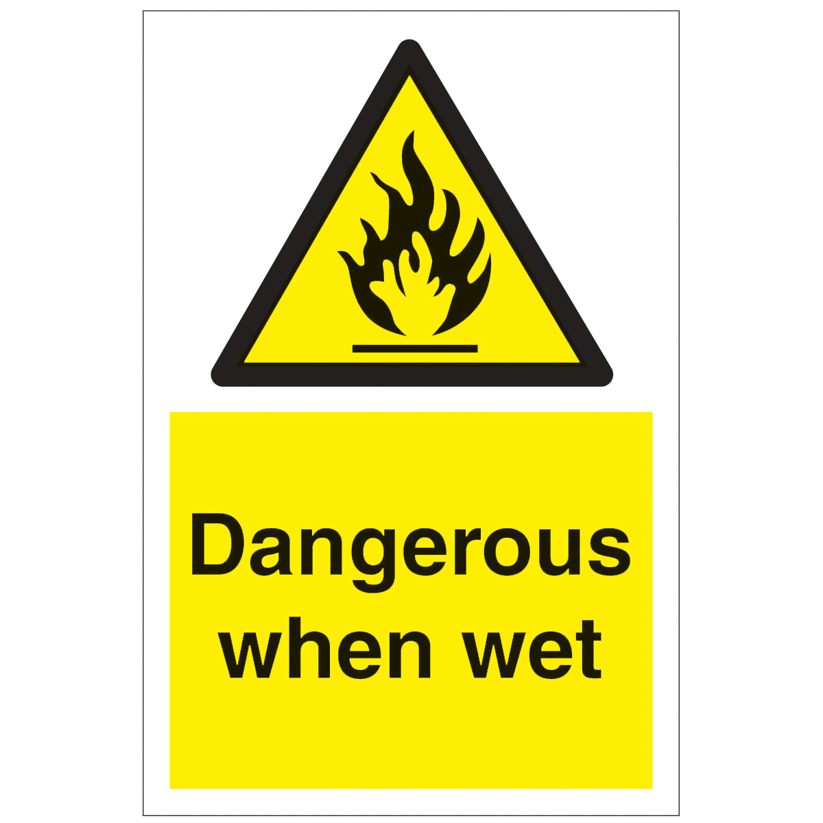 Dangerous When Wet Safety Sign - Hazard & Warning Sign from BiGDUG UK