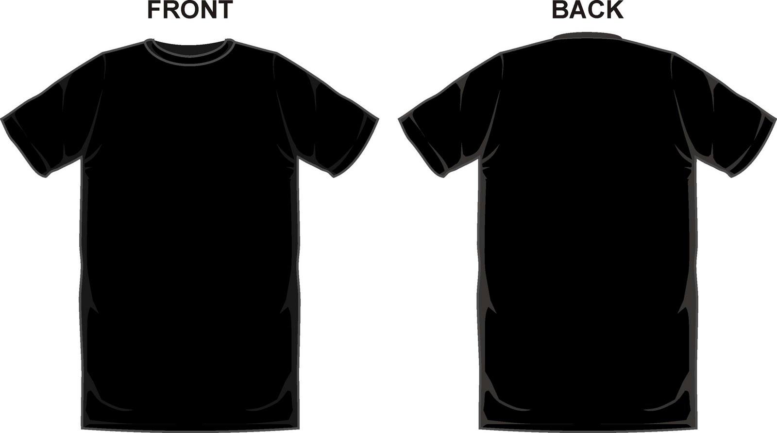 T Shirt Front And Back Template | Clipart and Vector Collection