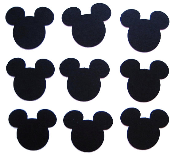 Handmade Spark - belowblink - 100 Black Mickey Mouse punch die cut ...