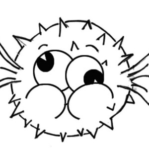 puffer fish draw Colouring Pages