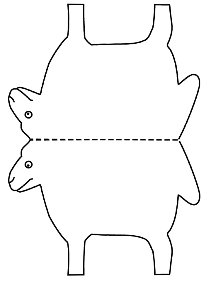 a-cartoon-sheep-with-horns-on-it-s-head-is-shown-in-this-coloring-page