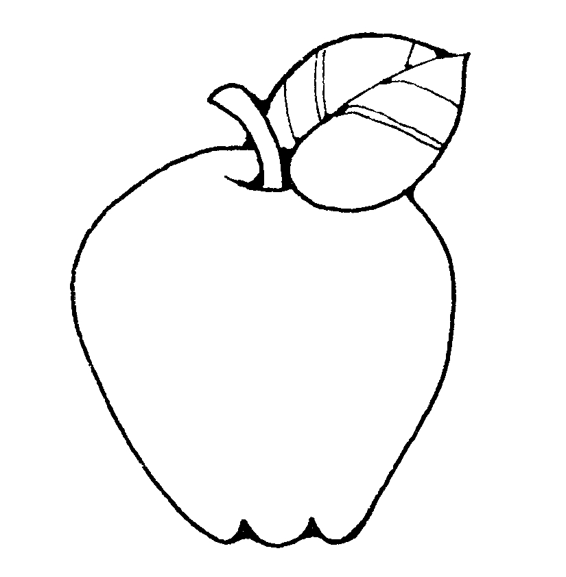 Apple Black And White Clip Art
