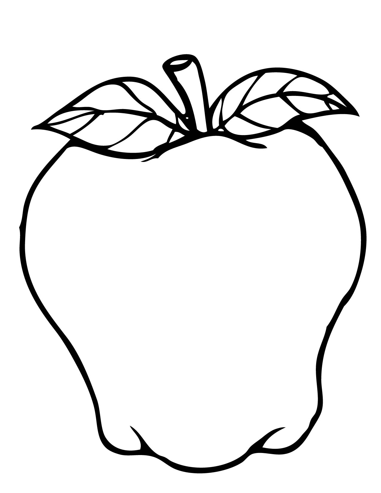 apple clipart to color - photo #13