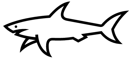 Shark Black And White Clipart