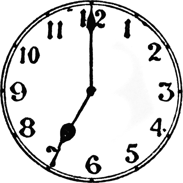 Time Clock 12 00 Clipart