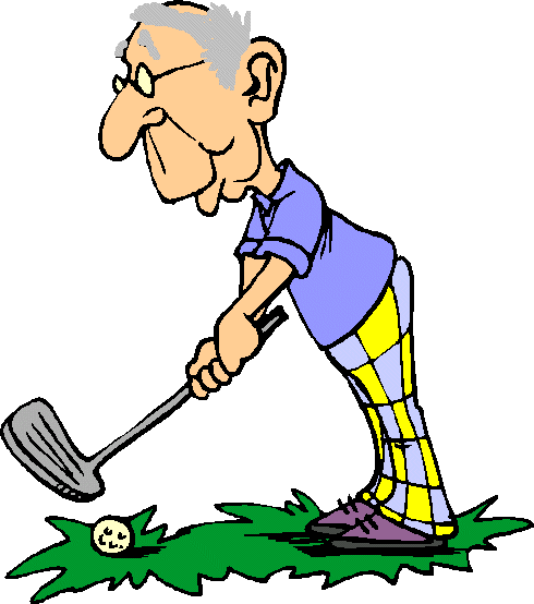Old Man Golfer Clipart