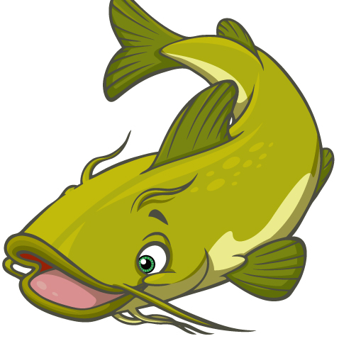 Cartoon catfish clipart