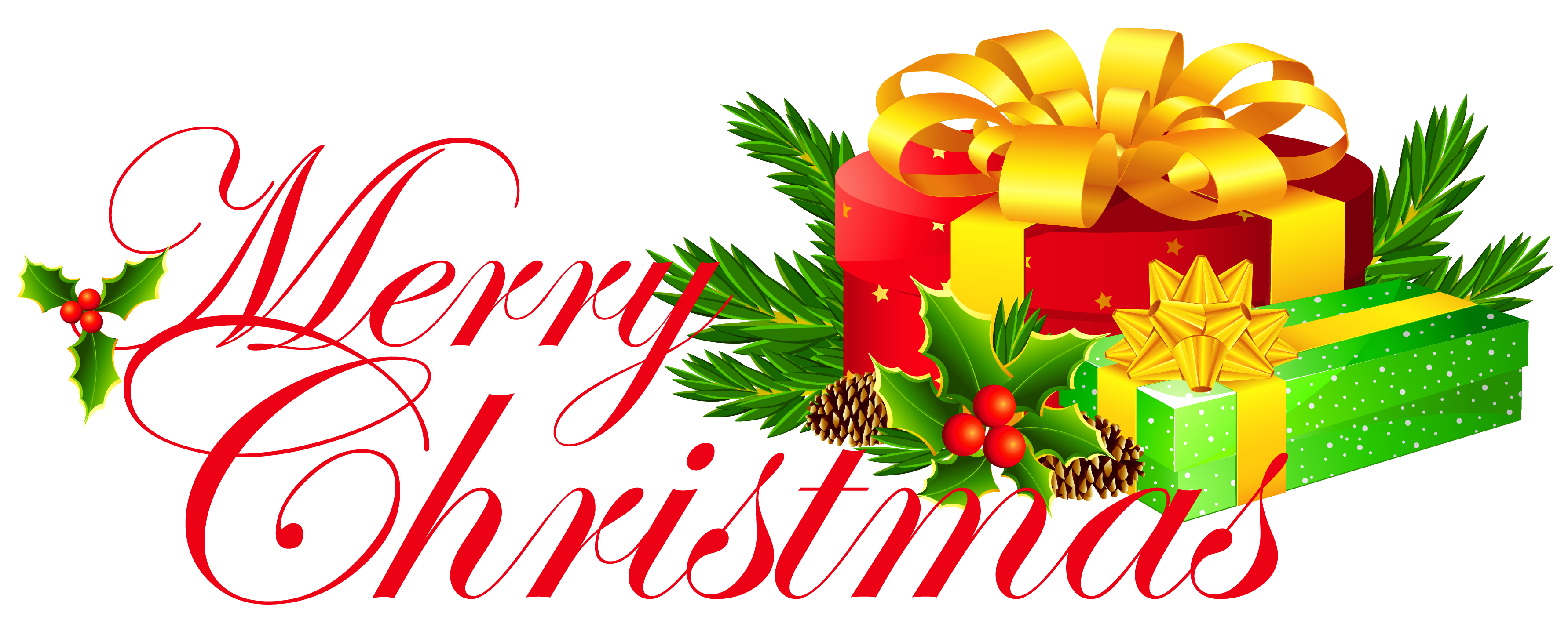 Merry Christmas Clip Art Free - Tumundografico