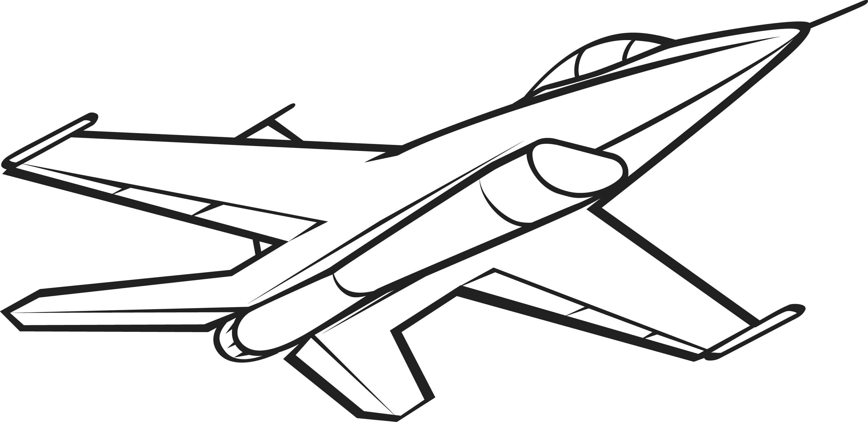 White Jet Clipart