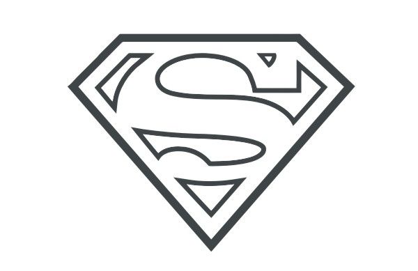 superman symbol outline - Google Search | Clip art and templates ...