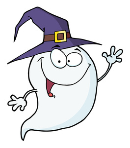 Ghost Clipart Image - Friendly Ghost Waving