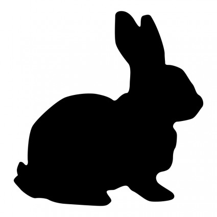Bunny rabbit silhouette vector Free vector for free download ...