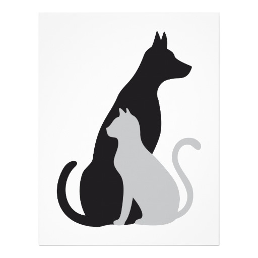 free dog and cat silhouette clip art - photo #7