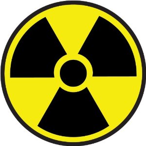 2" wide Radioactive hazard symbol. Printed vinyl decal sticker for ...
