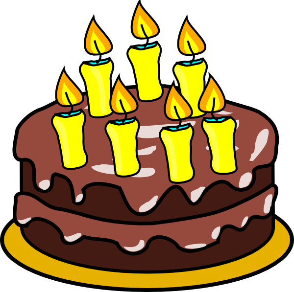 7th Birthday Cake Clip Art - vector clip art online ...