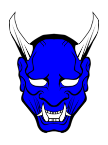 Blue Devil Face Clip Art - vector clip art online ...