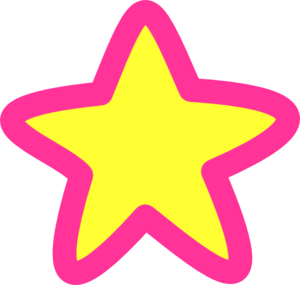Pink Yellow Star Clip Art - vector clip art online ...