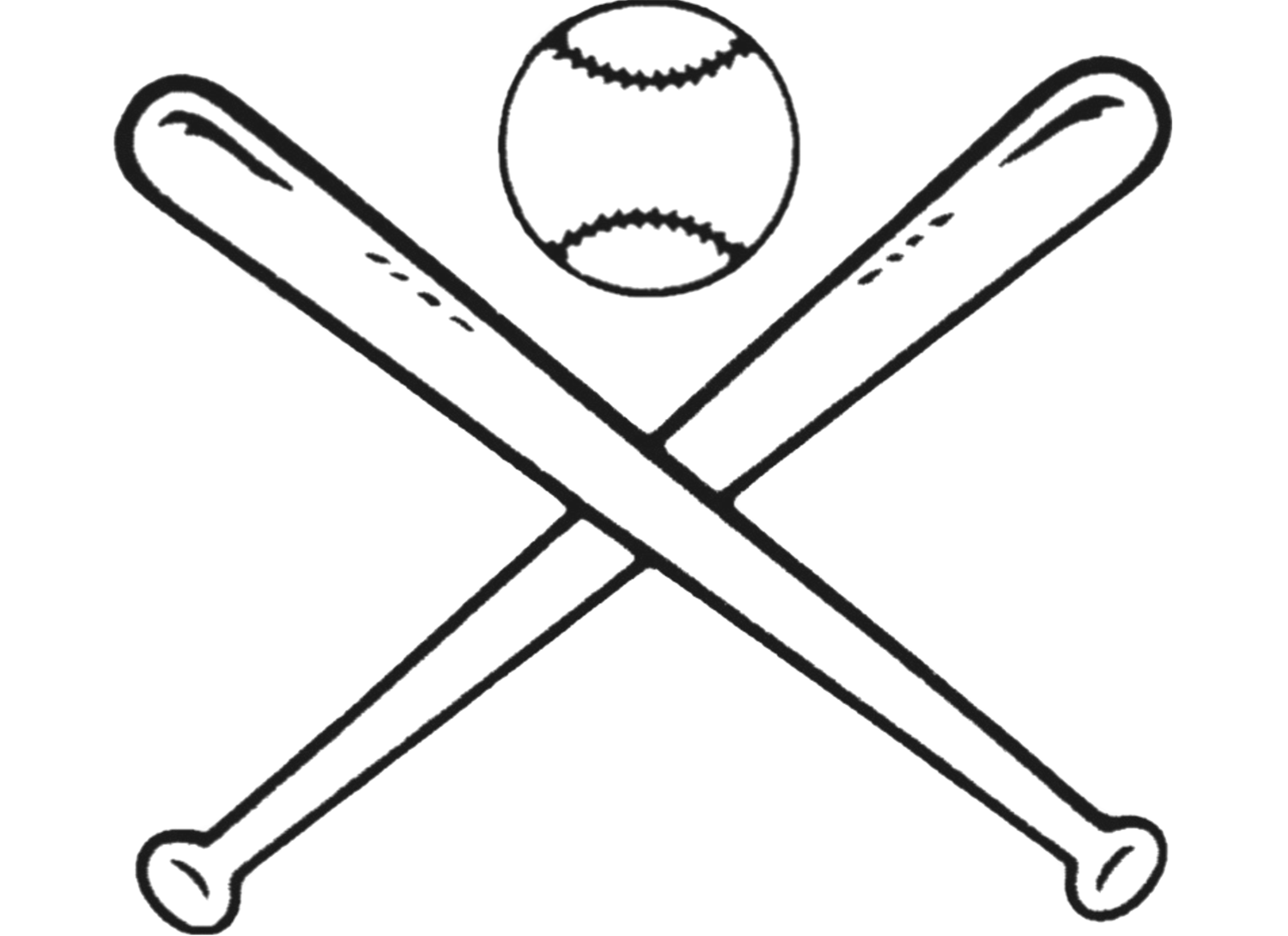 free crossed baseball bats clipart - photo #37