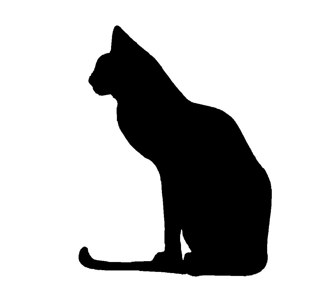 clipart image silhouette of a cat - photo #15