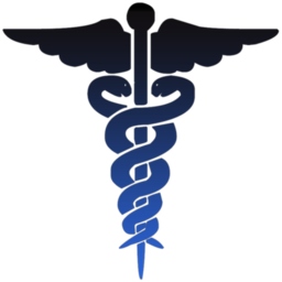 caduceus medical symbol black blue clipart image - ipharmd.net