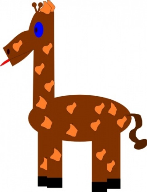side giraffe cartoon | Download free Vector