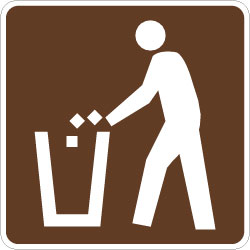Outdoor Recreation Signs - Litter Container Symbol - GEMPLER'S