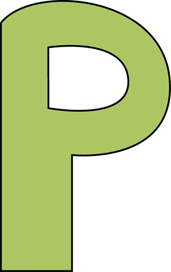 Green Letter P Clip Art - Green Letter P Image