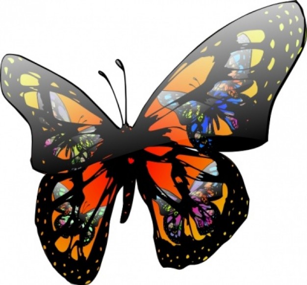 Butterfly With Lighting Effect clip art | Download free Vector