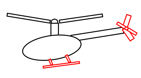 Drawing a cartoon helicopter