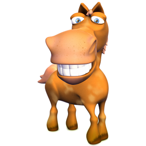 3D Funny Horse sticker