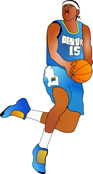 Cartoon basketball player clipart
