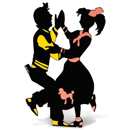 50s Dancing Couple Cut Out Silhouette | Anderson's