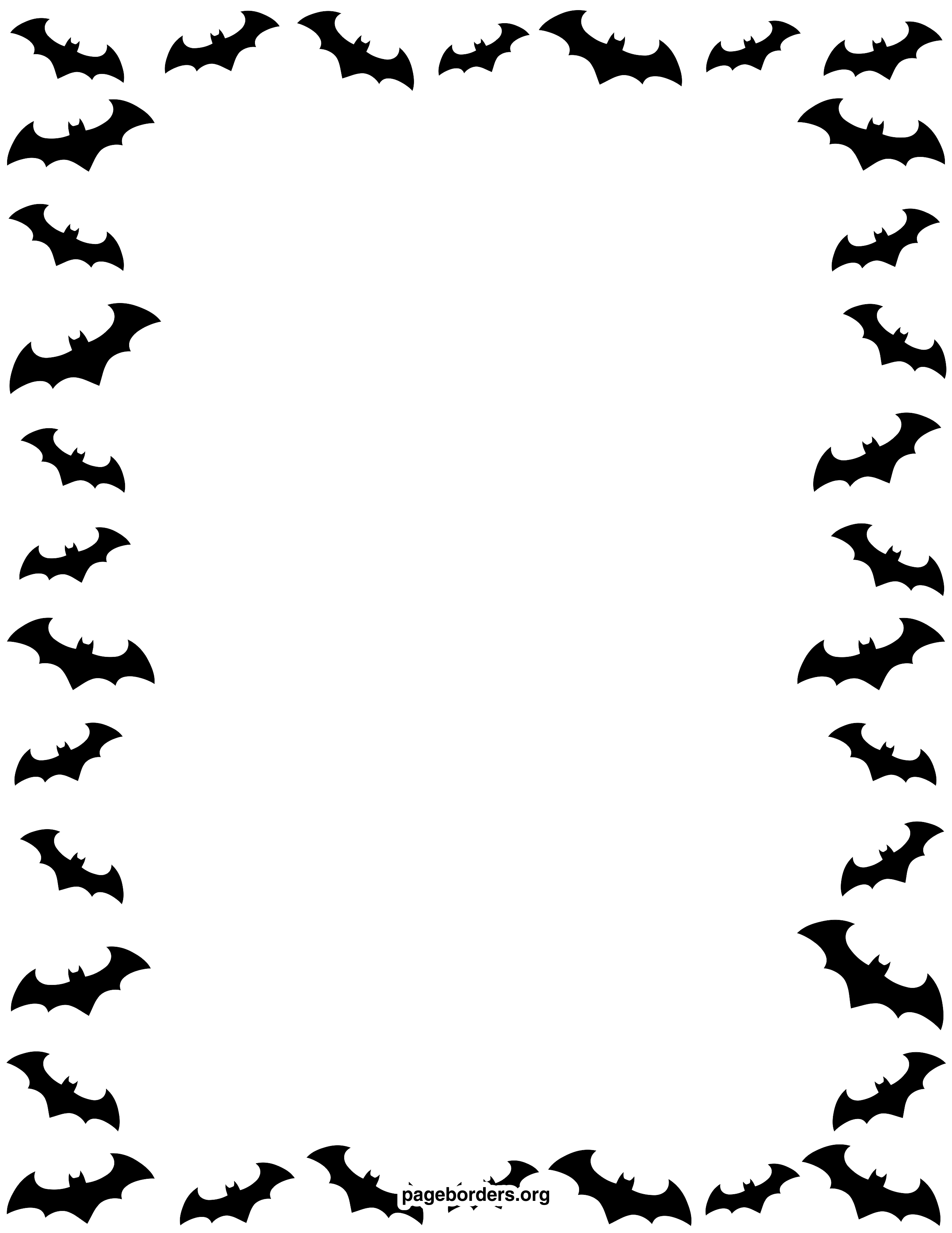 A Word Document Border For Halloween Clipart