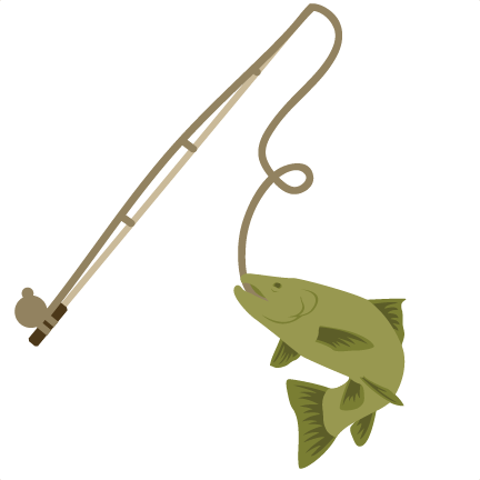 Fishing Rod With Fish Clipart