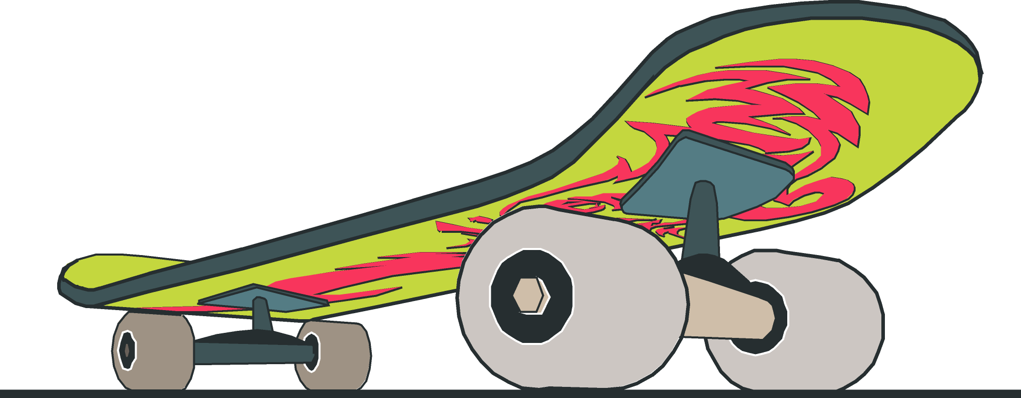 Skateboard clip art - Clipartix