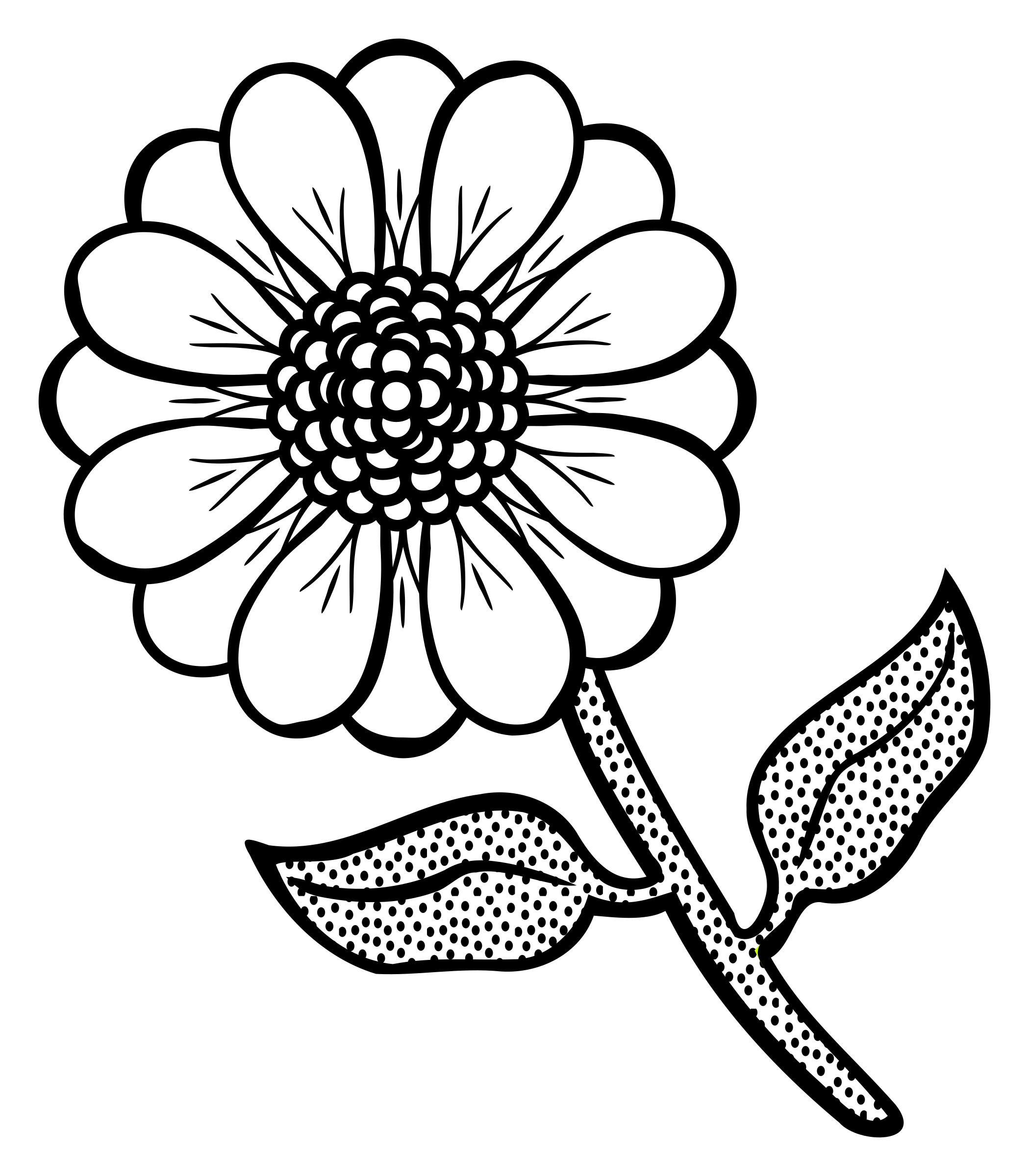 Line art flower