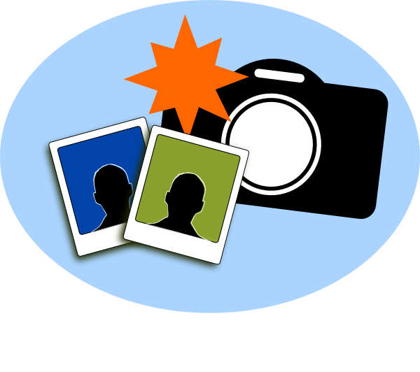 Camera with flash clipart