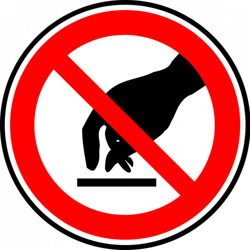Do not touch sign clip art