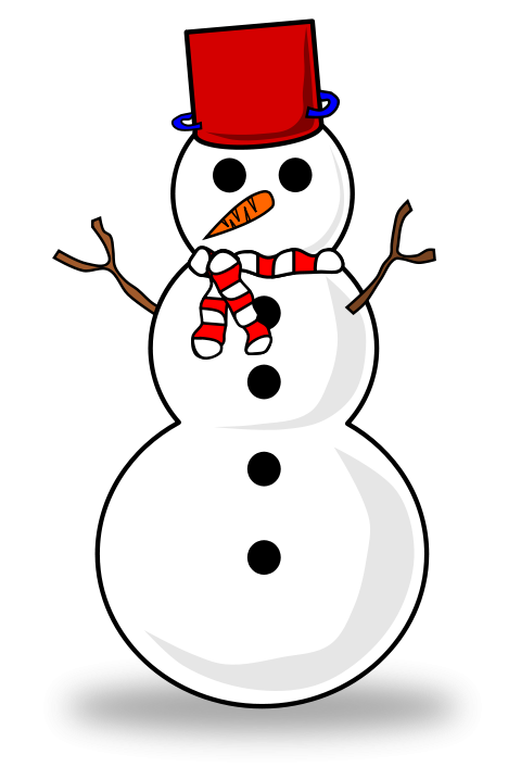 Cute christmas snowman clipart free