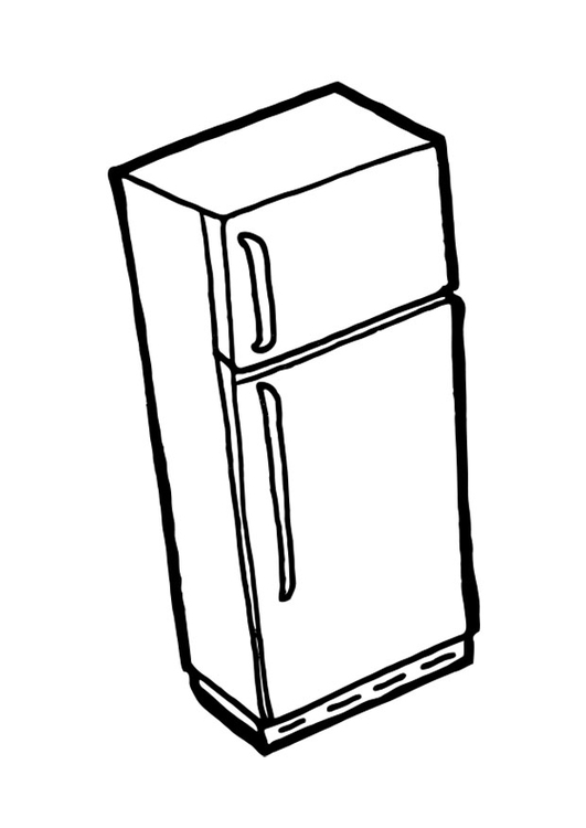 Coloring page fridge with freezer - img 19040.